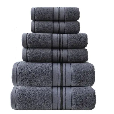 Baumwoll-Handtuchset, sechsteilig, glänzender Satin - 9