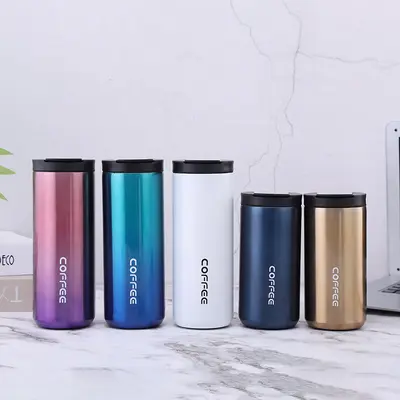 Gradient Color Stainless Steel Insulated Travel Mug for Office - 2