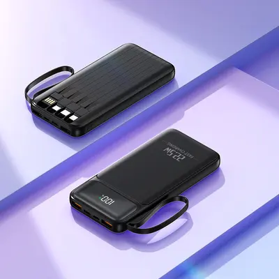 3C certified cross-border wired fast charging portable charger with customized digital display slim 10000mah mobile power bank - 8