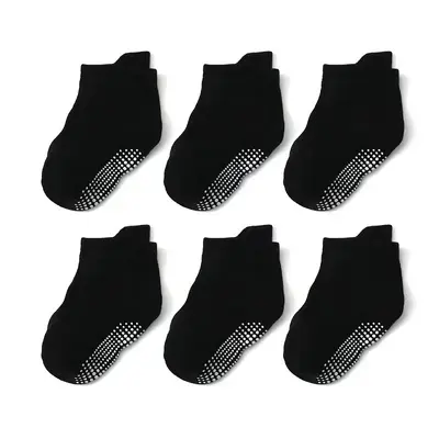 Anti-Slip Silicone Dot Cotton Boat Socks for Kids