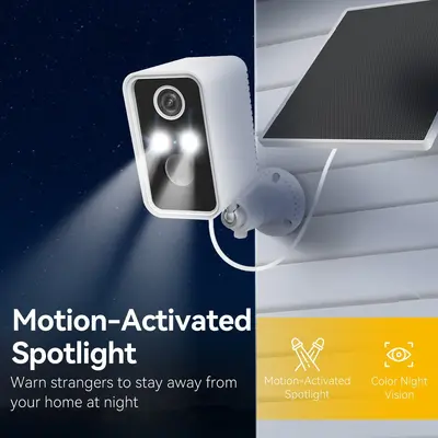 Cross-border solar-powered surveillance camera indoor and outdoor high-resolution night vision plug-and-play no-installation wireless WIFI remote