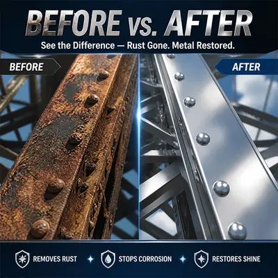 FISHLEANO Metal Anti-Rust Repair Paint and Stainless Steel Care Paste