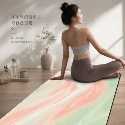 80cm Genişlikte PU Yoga Matı, 5mm Kalınlık, Renkli Baskılı