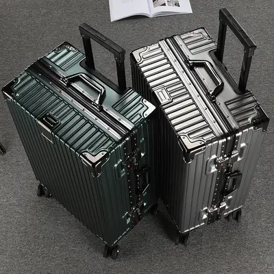 Ride-On Trolley Suitcase with Large Capacity and Combination Lock, Durable - 4