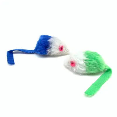 Katzenspielzeug Plüsch-Maus, bunt, langlebig - 6