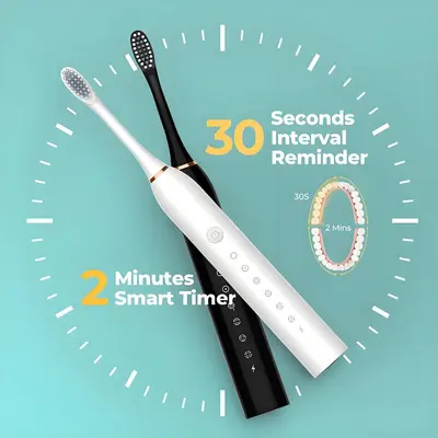 Sonik Elektrikli Diş Fırçası 6 Mod USB Şarjlı Su Geçirmez - 4