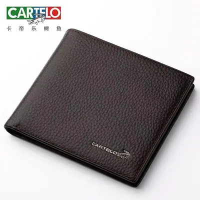 Crocodile Leather Men's Wallet with Multiple Card Slots - 3