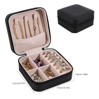 Free shipping jewelry box necklace earring storage box elegant travel portable hand jewelry ring box new style - 8