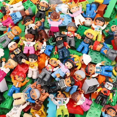 Büyük Parça Yapı Blokları Minifigürleri, Aile, Polis ve İtfaiyeci - 4