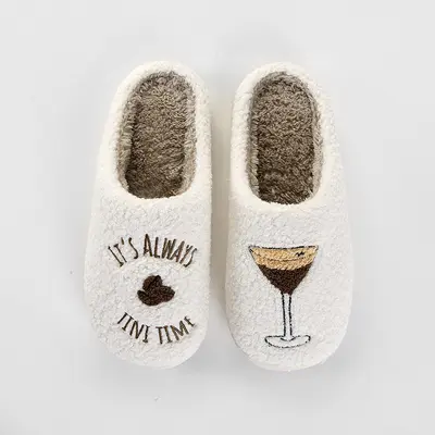 Kalın Tabanlı Kış Pamuklu Ev Terliği, Kaymaz, Unisex - 2