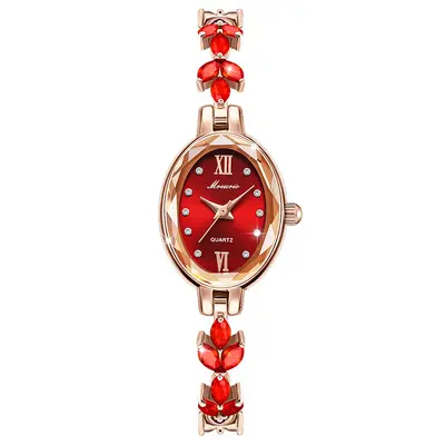 Foreign trade hot sale fashion diamond leaf lady watch women's watch quartz watch bracelet manufacturer ready stock dropshipping