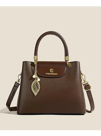 Soft Leather Crossbody Bag for Women, Multi-Compartment Large-Capacity Mom Bag - 1