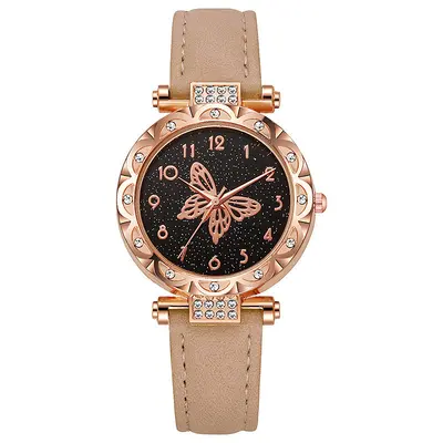 Cross-border new fashion watch women's fashion simple butterfly quartz belt electronic watch wholesale direct sales - 9