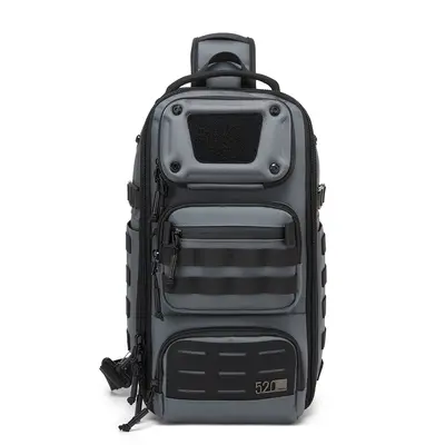 OZUKO Functional Chest Bag Crossbody Bag Expandable Multi-pocket Adjustable Shoulder Strap Men's Outdoor Cycling Single Shoulder Bag - 8