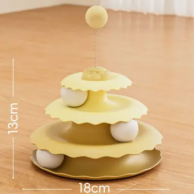Cat Turntable Toy with Built-in Ball Self-Play Interactive Puzzle - 7