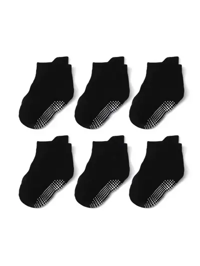 Anti-Slip Silicone Dot Cotton Boat Socks for Kids