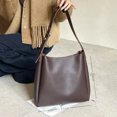 2-Piece Women's Bag Set, Bucket Bag, Retro, Large Capacity Mother-and-Child Bag, 2026 - 1