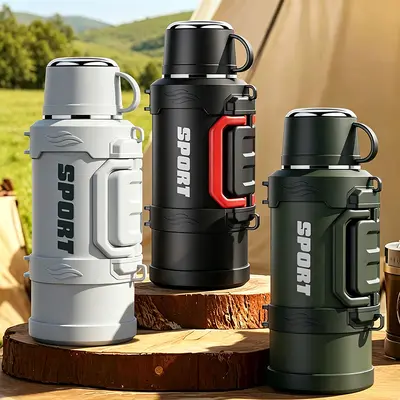 316 Paslanmaz Çelik Termos 2 Litre, 72 Saat Sıcak Tutma, Gravür Seçeneği - 4