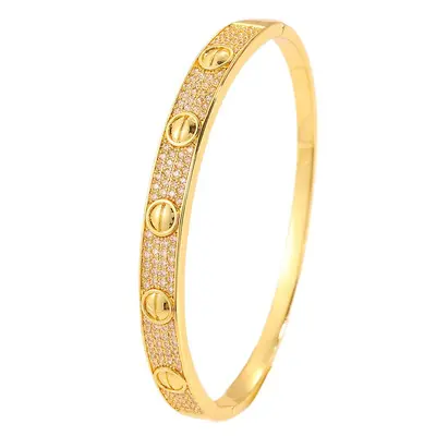 18K gold-plated bracelet, LOVE design, couple style
