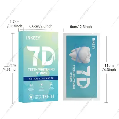 Teeth whitening strips, 21 pairs, 7D formula