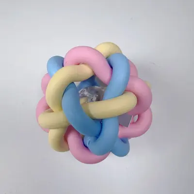 Dog Toy Ball with Bell and Squeaker, Durable, Teeth Cleaning - 6