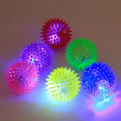 Light-Up Squeaky Ball, Colorful LED Dog Toy for Puppies - 3