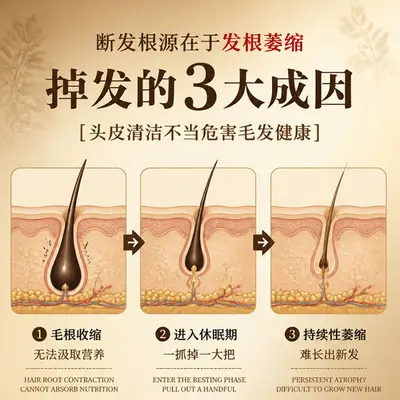稚惜颜淘米水草本滋养洗发水450g去屑柔顺强韧修护厂家批发代发