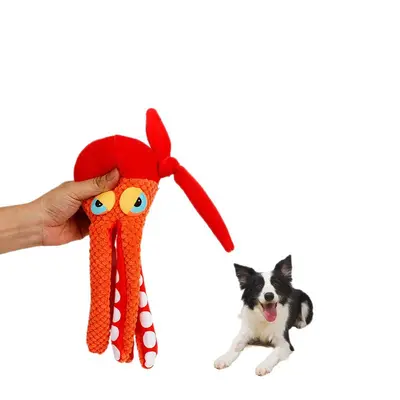 Peluş Sesli Dört Patili Balık Köpek Oyuncağı