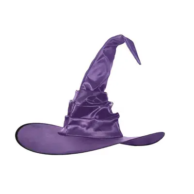 Black Pleated Witch Hat, Funny Halloween Costume Accessory - 7