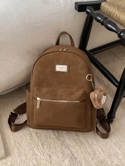 Embossed Fashion Backpack, Large Capacity for Students and Commuting - 3
