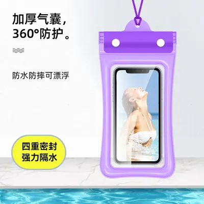 Inflatable Waterproof Phone Pouch, Touchscreen-Compatible Transparent Diving Case - 11