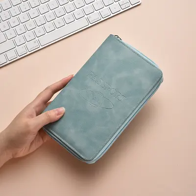 Zippered Passport Holder, Travel Document Organizer - 4