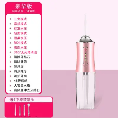 Rechargeable Portable Electric Water Flosser for Tartar Removal, Handheld Oral Care - 13