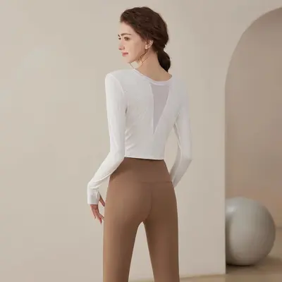 Women's Yoga Wear Set, for Pilates and Fitness, Spring-Autumn - 4