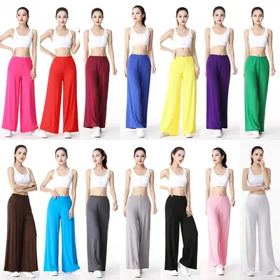 Modal-Yogahose mit weitem Bein, atmungsaktiv, Plus Size
