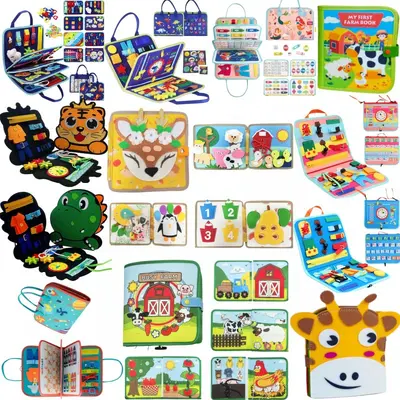 El Yapımı Keçe Meşgul Pano, Çocuk Kumaş Kitap, Erken Eğitim Oyuncağı - 6