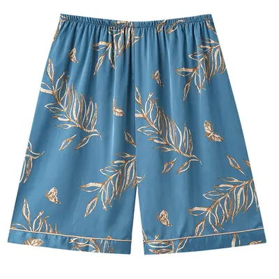 Erkek yaz buz ipek pijama şortu, ince model, büyük beden