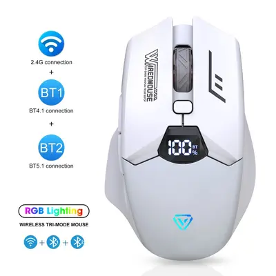Wireless Bluetooth Dual-Mode-Maus mit Ladefunktion, leise, Gaming, intelligente Bildschirmanzeige, Computer-Monitor-Maus für grenzüberschreitenden Handel - 8