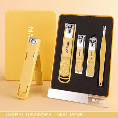 Nagelschere Set Edelstahl, tragbar mit Behälter - 13