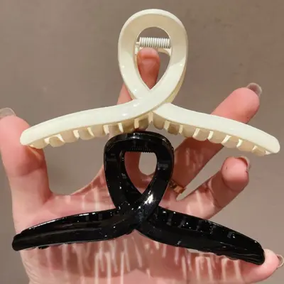 Large 13CM acrylic high-quality jelly colored hair claw clip, shark clip hair barrette hair accessory for the back of the head.