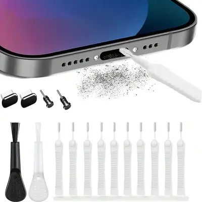 C-Anschluss Staubschutz-Set 16-teilig Typ-C Datenport USB Staubschutz-Stecker Mobiltelefon Ladeanschluss Metall-Staubschutz-Stecker