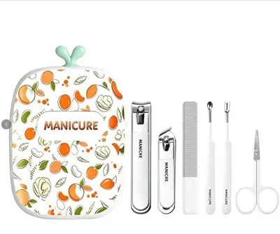 Stainless steel nail clipper set, 6-piece portable - 12
