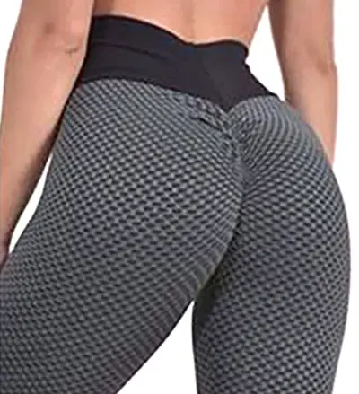 Jacquard-Wabenmuster Yogahose, hohe Taille, Po-Lift - 10