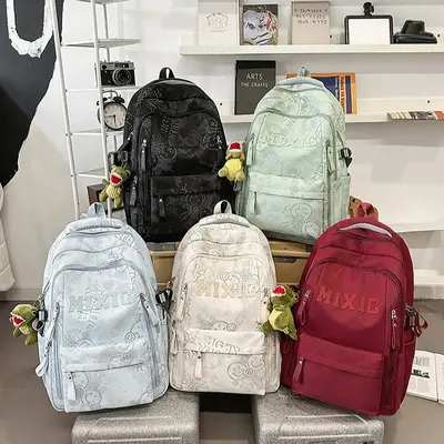 Large-Capacity Printed School Backpack for Middle and High School - 3