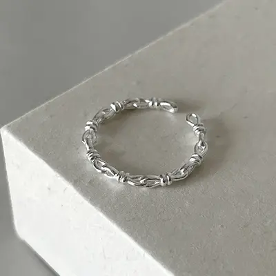 Minimalistischer glatter Ring, verstellbar, nicht anlaufend - 8