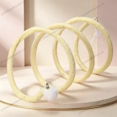 Foldable Cat Tunnel with Bell and Teaser Wand for Kittens - 8