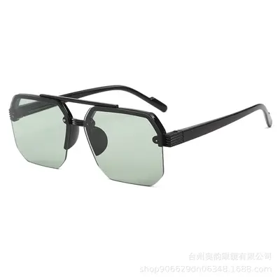 Kids' Sunglasses, Half-Frame Double-Bridge, UV Protection, Unisex - 7