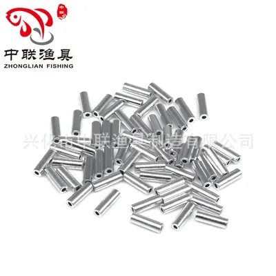 Round, Single-Tube and Oval Aluminum Sleeves for Fishing Line Sets