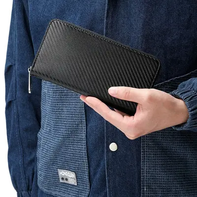 Men's Long Wallet with Zipper, Large Capacity Clutch Wallet - 3