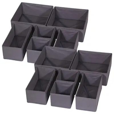 Washable non-woven fabric PP sheet underwear storage box for home use, foldable storage box for wardrobe drawers. - 9
